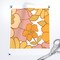 Retro Floral Sunny Maximalist Blush Pink Mustard Gold Marigold 1960S Custom Pre-pasted Wallpaper by Spoonflower Pre-Pasted Wallpaper 2FT Wide